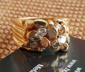 Lost Gold and Diamond Nugget Ring Found Pasadena, Texas