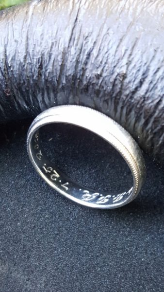 Lost Platinum Wedding Ring West University – Houston, Texas